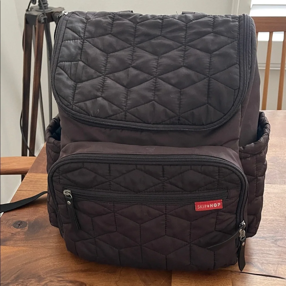 Skip Hop Quilted Diaper Backpack in Taupe - Picture 7 of 7